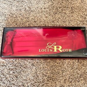 Louis & Roth Men’s Bow Tie/Cummerbund Set Deep Red Silk